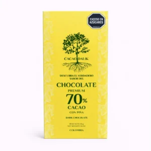 Chocolatina 70% Cacao con Piña x 50 Gr