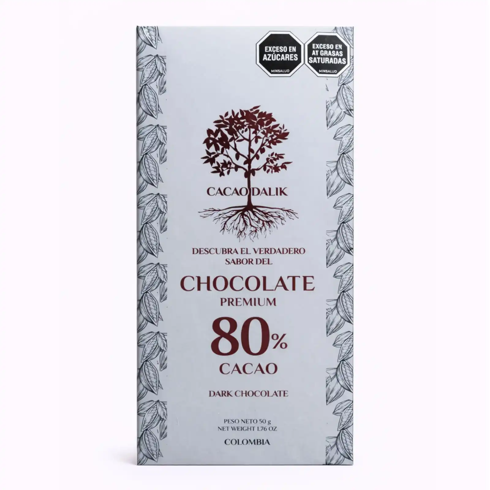 Chocolatina 80% Cacao x 50 Gr