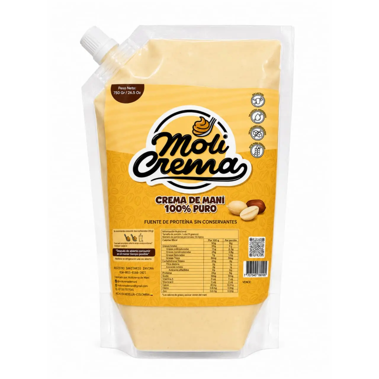 Crema de Mani Moli x 230gr