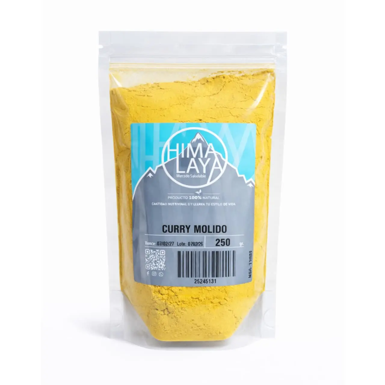 Curry Molido x 250 Gr