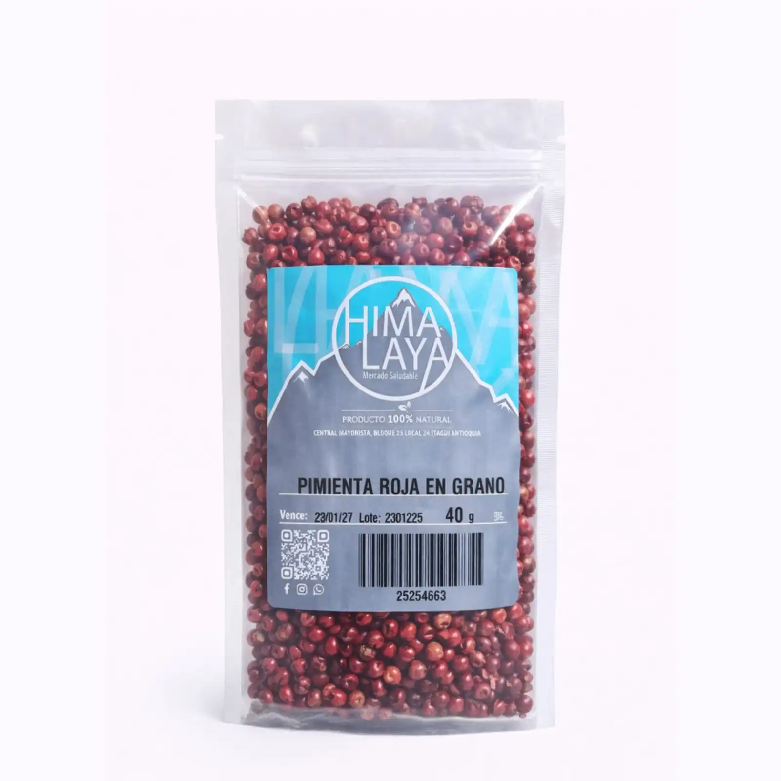 Pimienta Roja en Grano x 40 Gr