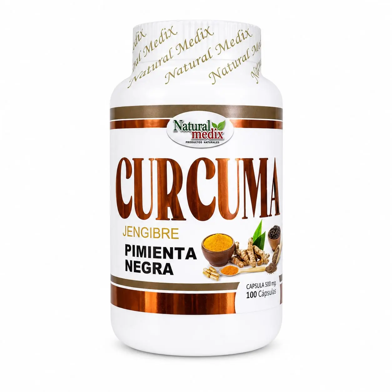 Curcuma Jengibre Pimienta Nerga x 100 Caps