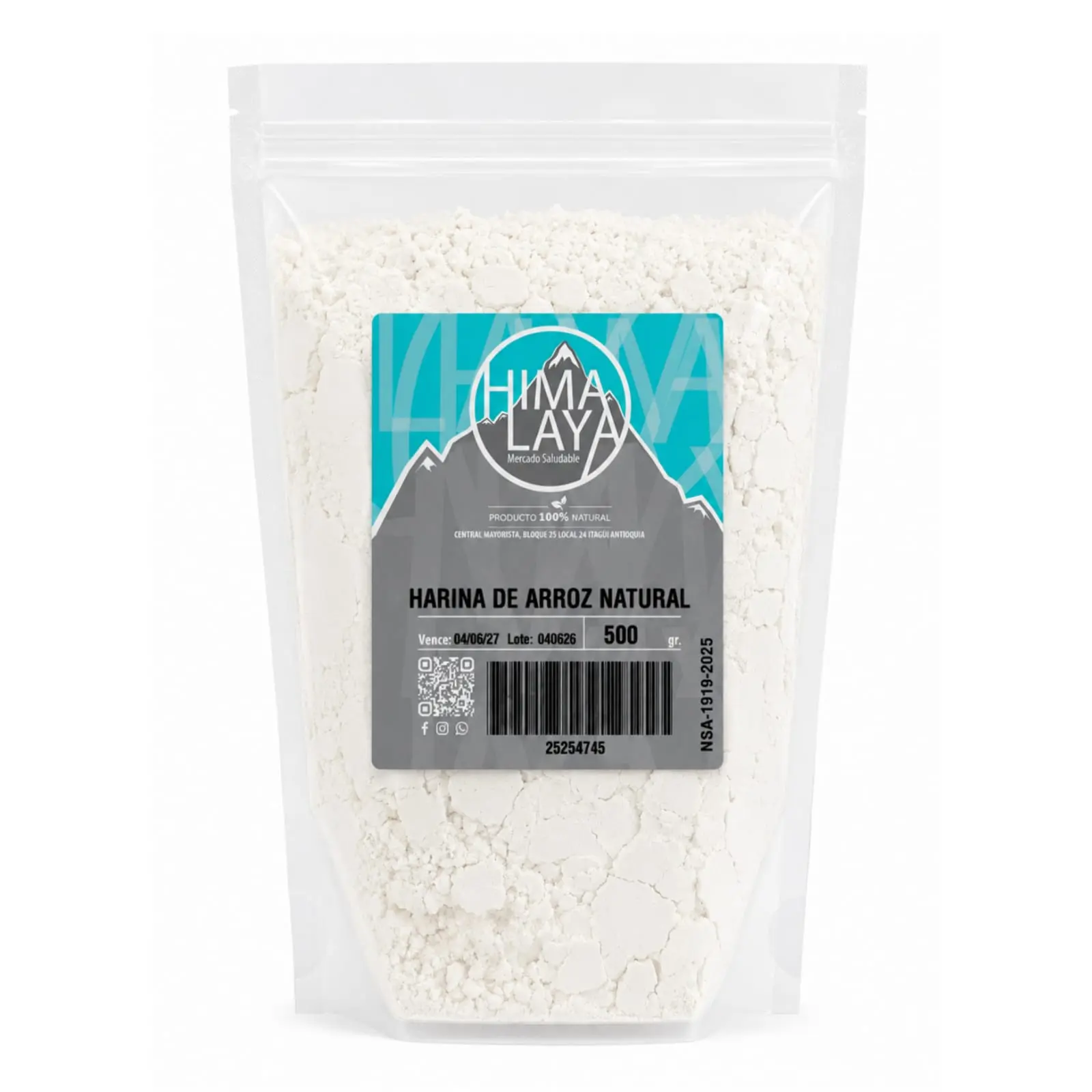 Harina de Arroz Natural x 500 Gr